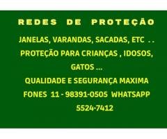 Redes de Proteção em Santo Amaro, Rua Darwin, (11) 98391-0505 whats