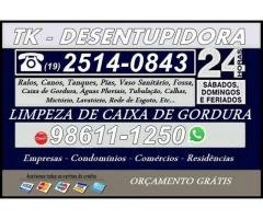 (19) 98611-1250 Desentupimento de Caixa de Gordura no Jardim Carlos Lourenço em Campinas