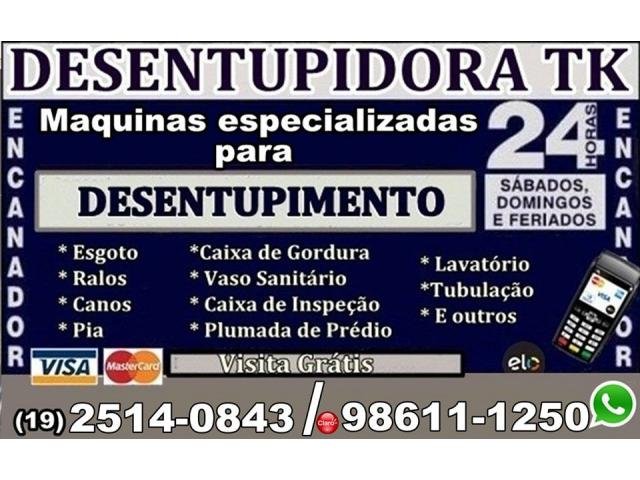 Desentupidora e Encanador no Bairro São Bernardo em Campinas (19) 98611-1250