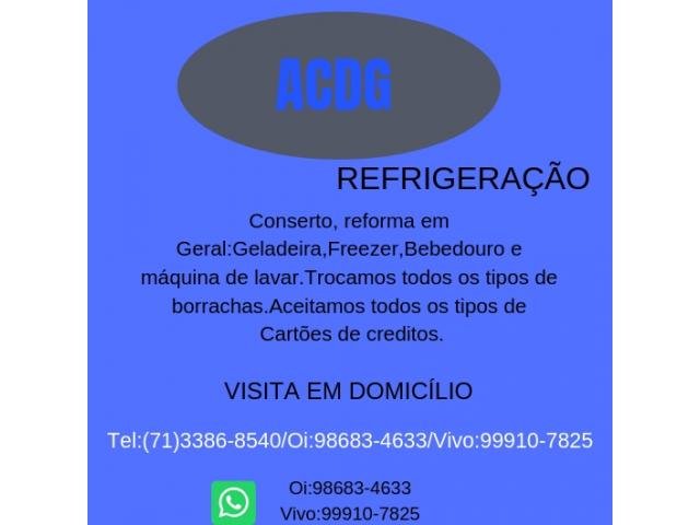 100% Refrigeração conserto de geladeira,freezer e etc...