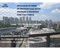 Instalação de Redes de Proteção na Vila Andrade, Rua Nelson Gama de Oliveira, (11) 98391-0505