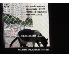 Instalação de Redes de Proteção na Vila Sonia, Rua Prof. José Horacio Meireles .