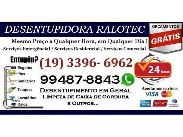 Desentupidora Ralotec em Campinas (19) 3396-6962 Visita e Orçamento sem Custo