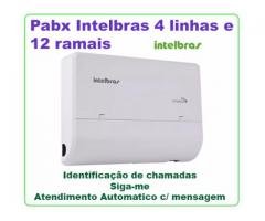 PABX Intelbras Modulare Mais 4 LINHAS 12 RAMAIS