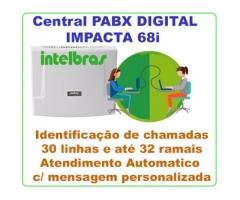 PABX Intelbras Impacta 68 Capacidade até 30 linhas