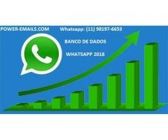 Banco De Dados Celulares Sms Whatsapp 2018