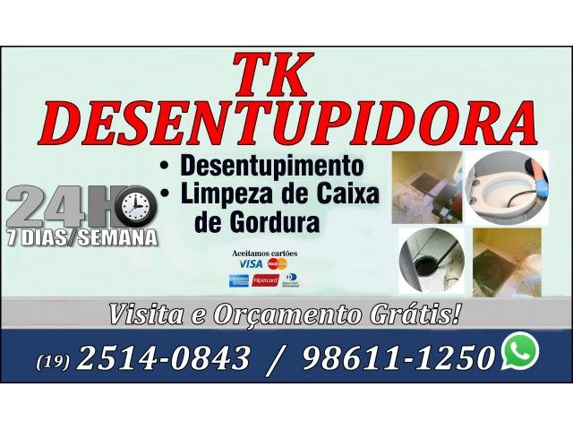 Desentupidora de Esgoto na Vila Industrial em Campinas (19) 2514-0843 Visita Grátis