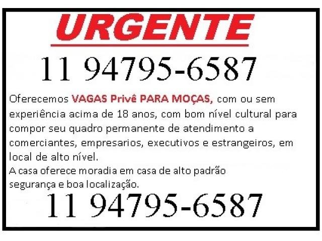 Vagas de emprego em São Paulo para Garotas 18+
