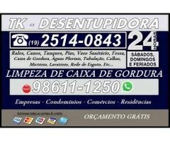 Desentupidora no Parque Jambeiro em Campinas (19) 98611-1250
