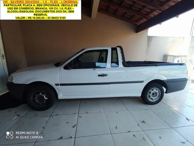 VW - SAVEIRO 2004/2004 – 1,6 – FLEX – LONDRINA- PARTICULAR