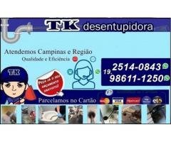A Tk Desentupidora no Jardim Itamarati Campinas (19) 2514-0843 Visita Grátis