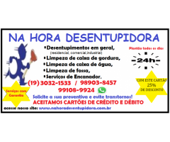 desentupidora 19 3032-1533 no Cachoeirinha em ELIAS FAUSTO