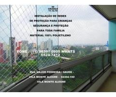 Telas de Proteção na Saude, Rua Paracatu, (11)  5524-7412 ,.