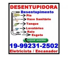 Desentupidora No Swiss Park em Campinas 19-992312502