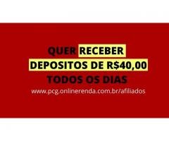 Receba Depositos de R$40 em sua conta ainda Hoje