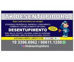Desentupidora Encanamento Caixa de Gordura em Campinas (19) 98611-1250