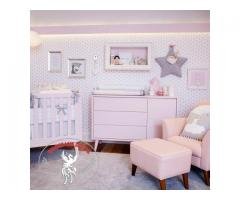 Quarto de bebe e infantil com papel de parede Bobinex