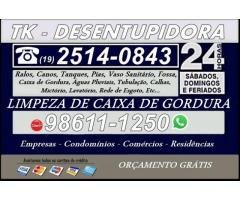 Desentupidora de Rede de Esgoto em Campinas (19) 98611-1250
