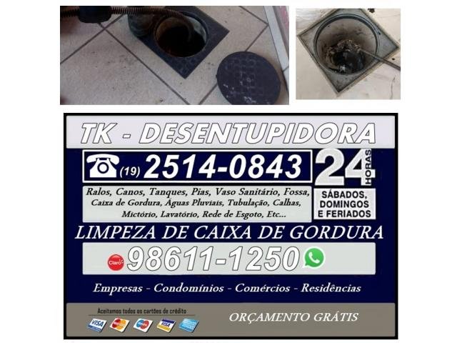 Desentupidora no Jardim Santana em Campinas (19) 98611-1250 Orçamento Grátis