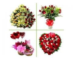 Floricultura BH Compre Online BH Buquê de rosas vermelhas, orquídeas, cestas de café e coroas BH