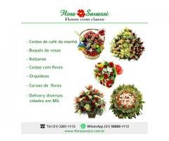 Bairros região Oeste BH Floriculturas BH, flores online cesta de café da manhã, arranjos florais