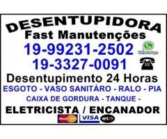 Desentupidora 992312502 em Campinas, Desentupimento de esgoto em Campinas