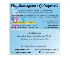 Vico Massagista e Quiropraxia - Massagem Terapêutica, Massoterapia e Ventosas - São José SC