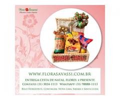 Itaúna MG entrega Cesta de Natal e Cesta Natalina em Itaúna, flores cesta de café da manhã