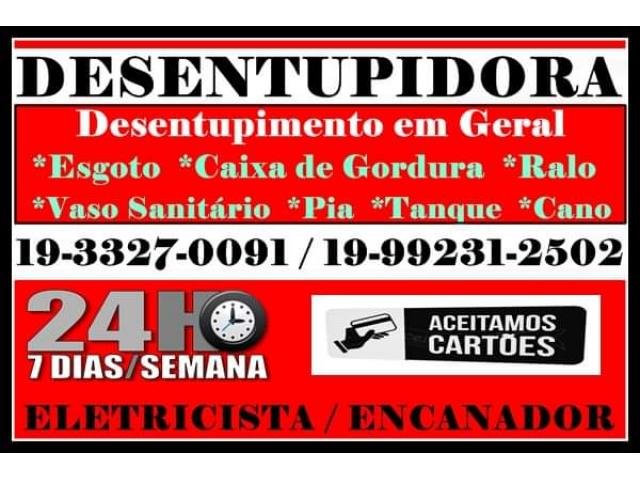 Desentupidora 19-992312502 no Jardim dos Oliveiras em Campinas