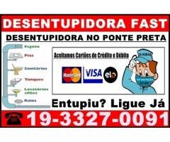 Desentupidora 19-992312502 no Ponte Preta em Campinas, Desentupimento 24 Horas
