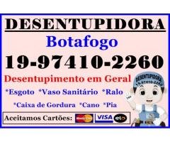 Desentupidora no Botafogo em Campinas 19-974102260 Desentupidora de Ralo