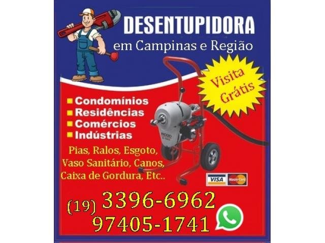 Desentupidora de Ralo em Campinas (19) 97405-1741 Desentupimento de Canos em Geral