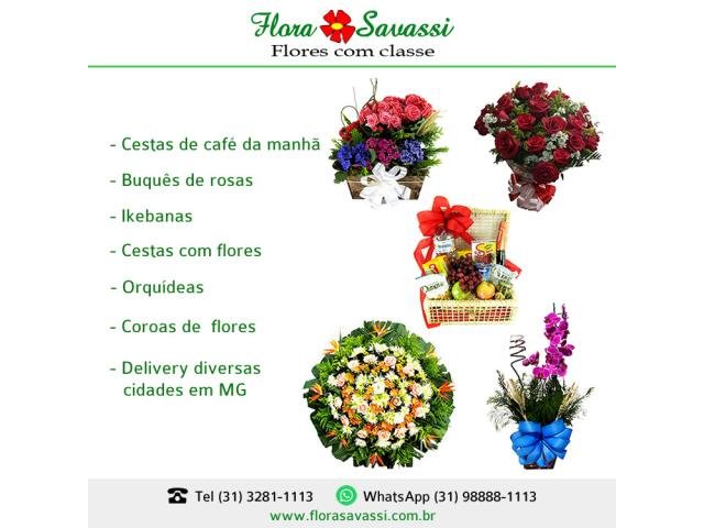 Floricultura Santa Luzia MG entrega de flores, orquídeas, cesta de café da manhã e coroa de flores
