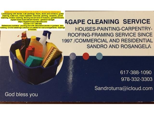 Agape Cleaning home – power washing - improvement/Boston Everett -Residential