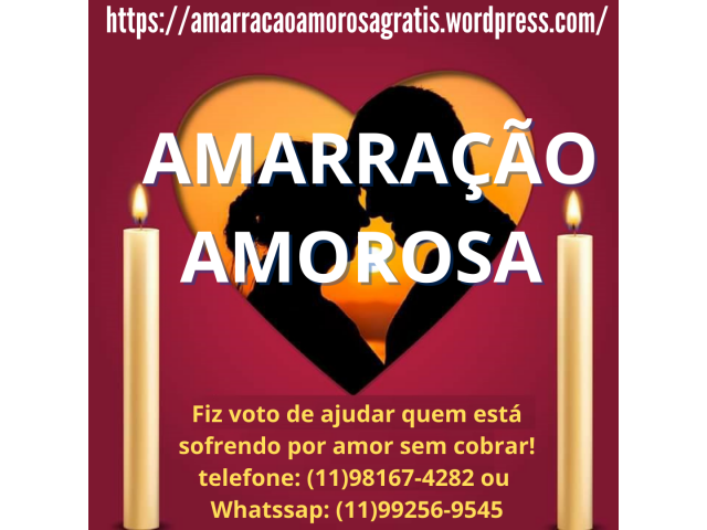 Amarração amorosa definitiva grátis - Mãe de santo gratuita - trabalho amoroso