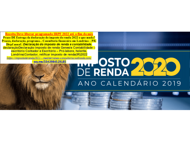 RELAÇÃO DE DOCUMENTOS PARA COMPROVAR  RENDA 2022-IRPF - Londrina