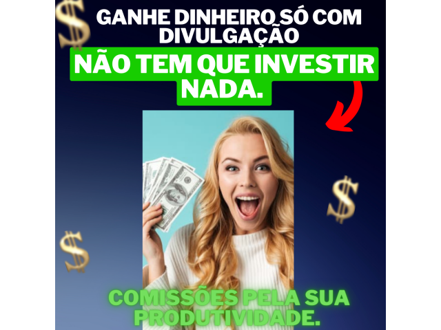 Oportunidade de renda extra - Ganhe dinheiro com divulgação! Não tem que investir nada