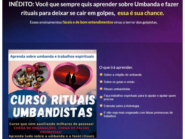 Curso completo de rituais, oferenda de Umbanda - Aprenda a fazer trabalhos espirituais
