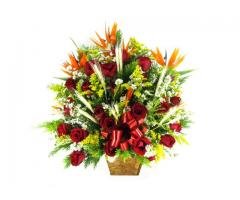 Nova Serrana, Ouro Branco, Nova Lima MG floricultura entrega flores, cesta de café coroa FLORA