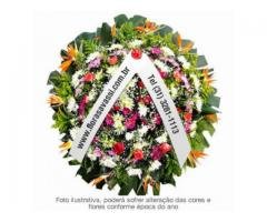 Velório Cemitério de São Vicente em Conselheiro Lafaiete, floricultura entrega coroa de flores