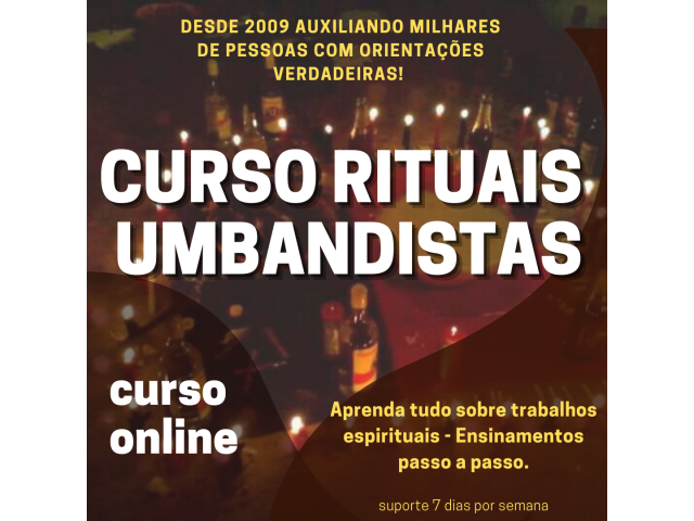 Curso on line de umbanda e rituais umbandistas - Faça trabalhos para todas finalidades