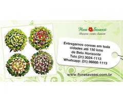 Floricultura Acaiaca, Aracaí, Azurita, Baldim, Barão de Cocais, Belo Vale,  coroa de flores FLORA