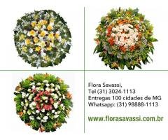 Floricultura Santa Maria de Itabira, Cláudio, Cláudio Manuel, Cocais, entrega coroa de flores FLORA