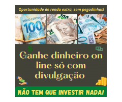 Oportunidade de renda extra - Ganhe dinheiro com divulgação! Não tem que investir nada