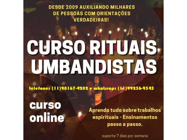Curso de umbanda e rituais umbandistas - Faça trabalhos espirituais - todas finalidades