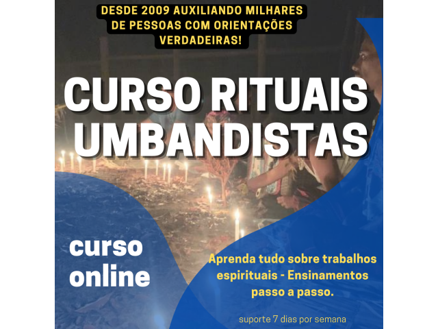 Curso de umbanda e rituais umbandistas - Faça trabalhos espirituais - todas finalidades
