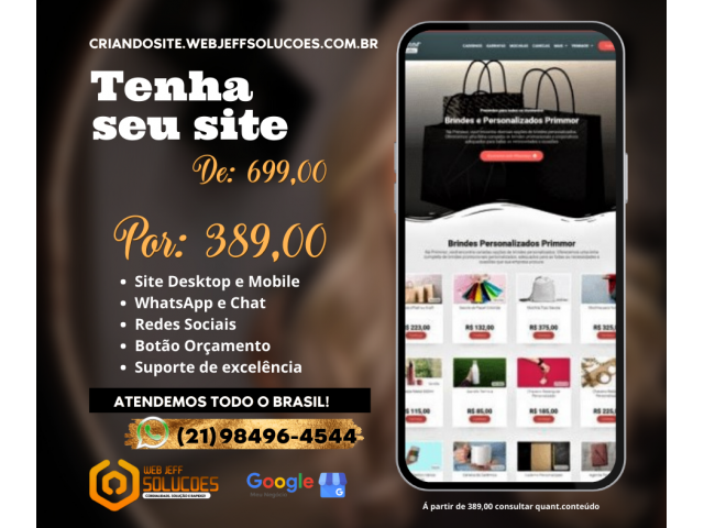 Criação de sites e lojas virtuais