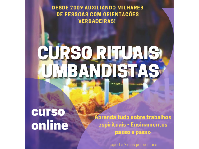 Curso de umbanda e rituais umbandistas - Faça trabalhos espirituais - todas finalidades