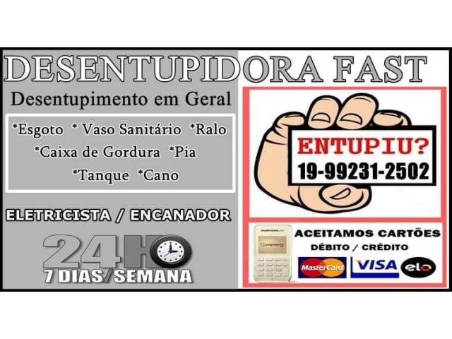 Desentupidora no Parque Industrial em Campinas 19-99231-2502 Desentupidor  em Campinas