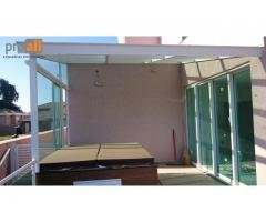 Cobertura de vidro e aluminio  Jundiai